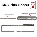 Hammer Drill Bit for SDS-PLUS 4-Cutter Ø 12.0mm x 450mm Length-0