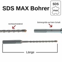 Hammer Drill Bit for SDS-MAX 4-Cutter Ø 20.0mm x 520mm Length-0