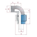 PP PE Pipe Fitting 90° Elbow 20 x 3/4" Female Thread-0