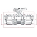 PP PE Pipe Fitting Ball Valve 25 x 25-0