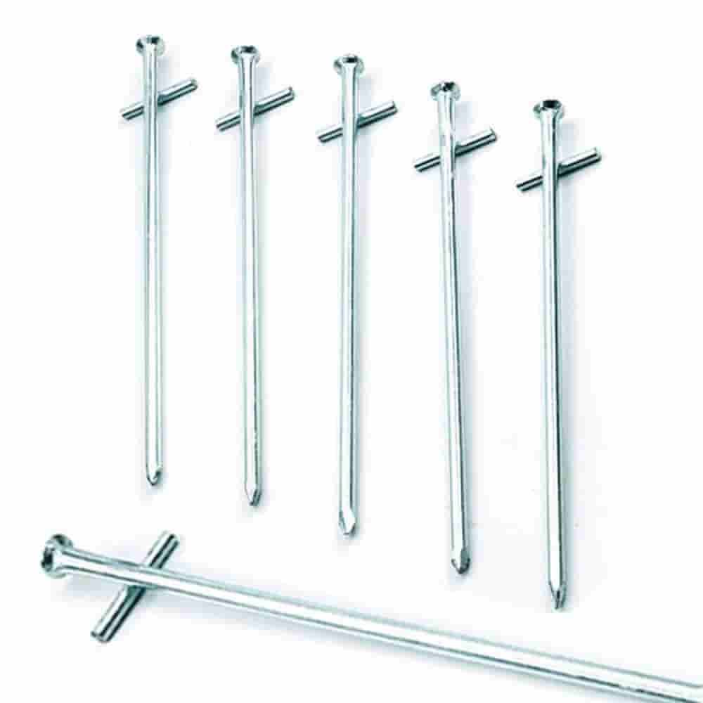 5 x Rock Ground Stake, approx. 23cm x Ø 6 mm, galvanized steel-0