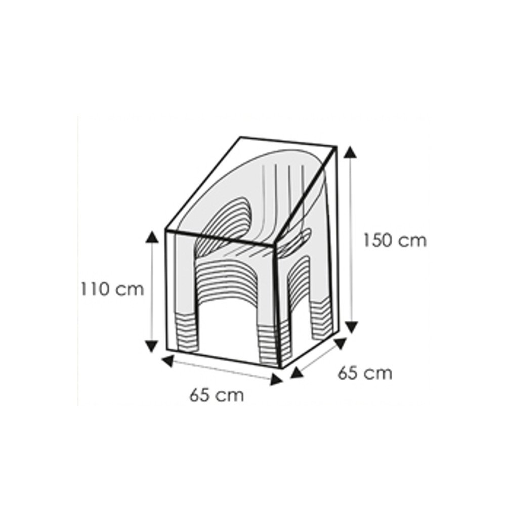 Protective cover transparent stacking chair, approx. 65x65x110/150-0