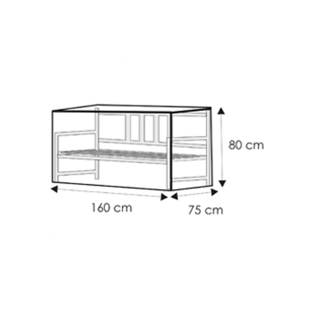 Protective cover transparent 3-seater bench, approx. 160x80x75-0