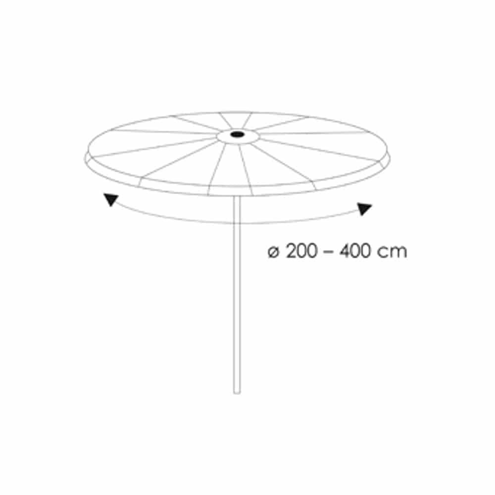 Protective Cover Transparent Cantilever Parasol, approx. 265x 40/70/50-0