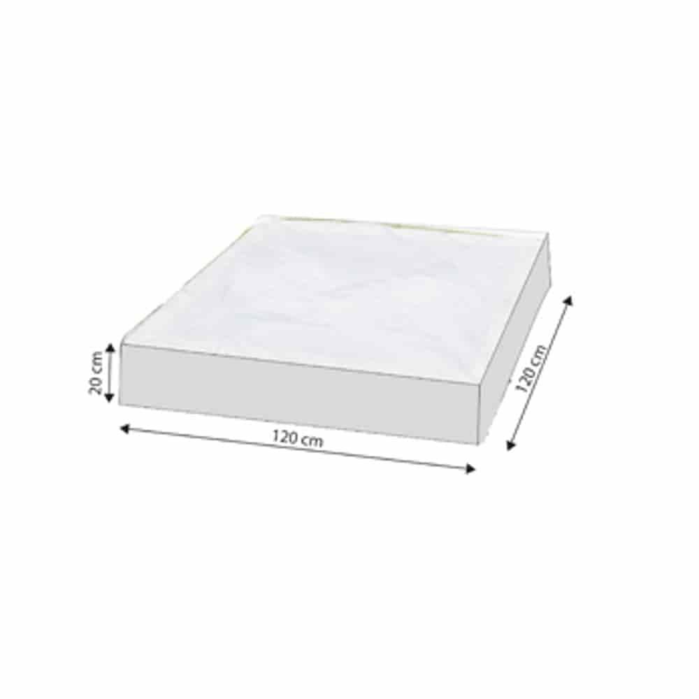 Protective Cover Transparent Sandbox, approx. 120x120x20-0