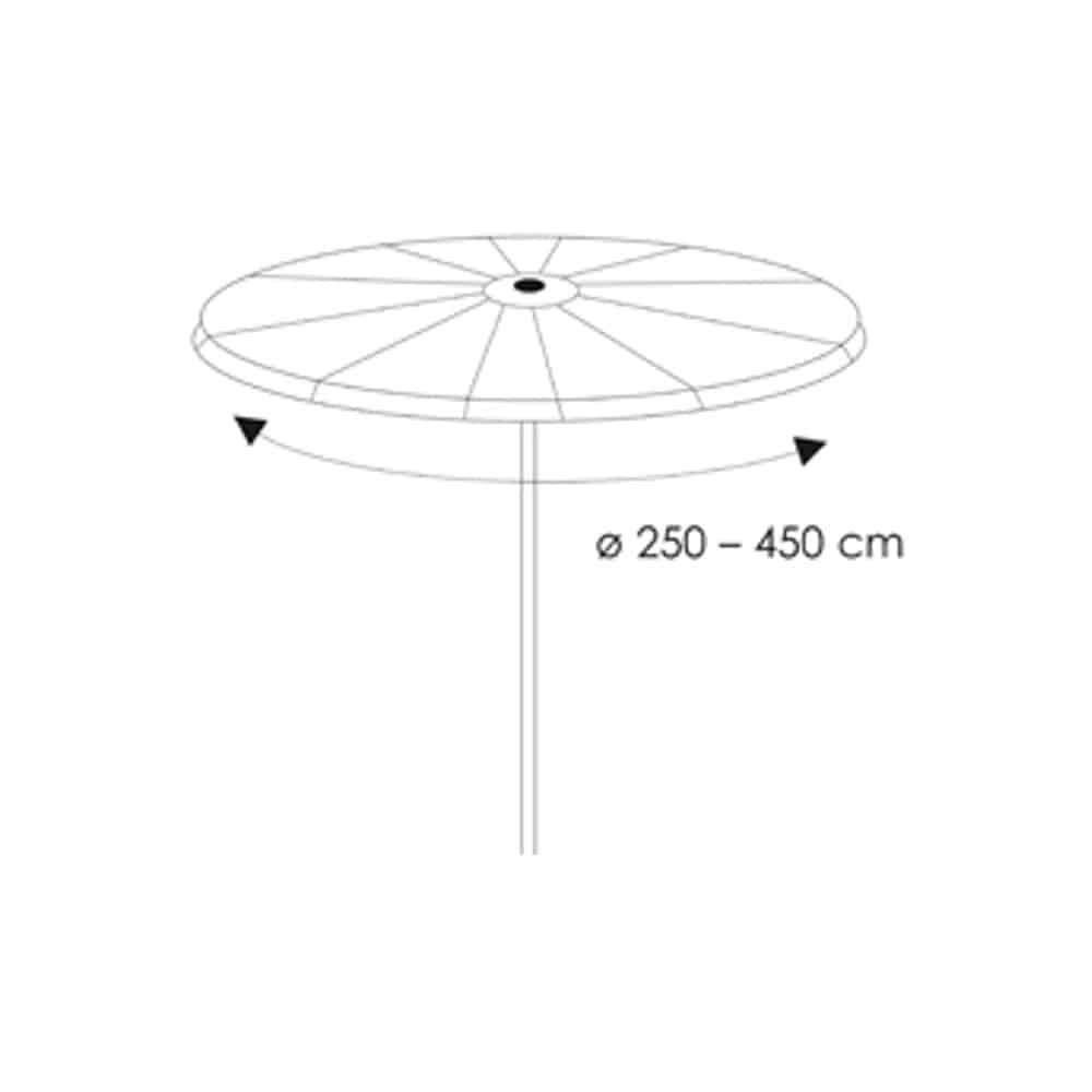 Protective cover transparent garden umbrella, Øca.200-400, ca.30x193-0