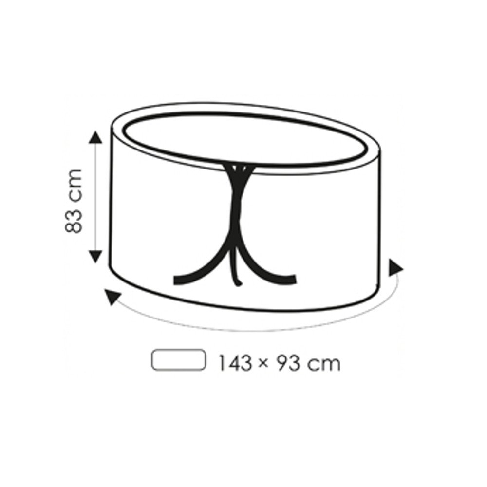 Protective Cover Transparent Table, approx. 93x83-0