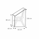 Protective Cover Transparent Adjustable Chair, approx. 65x65x120/80-0