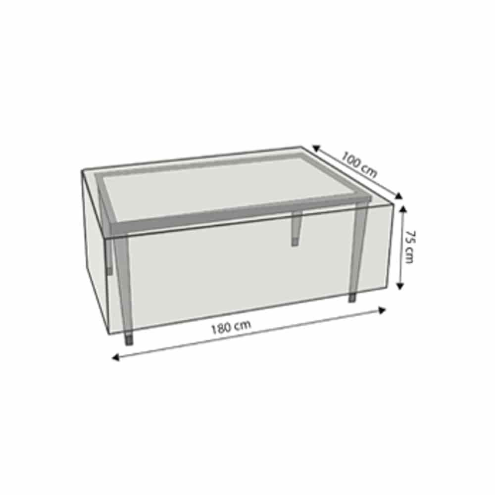 Schutzhülle transparent rechteckiger Tisch,ca. 180x100x75-0