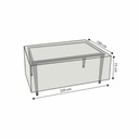 Protective Cover Transparent Rectangular Table, approx. 220x100x75-0