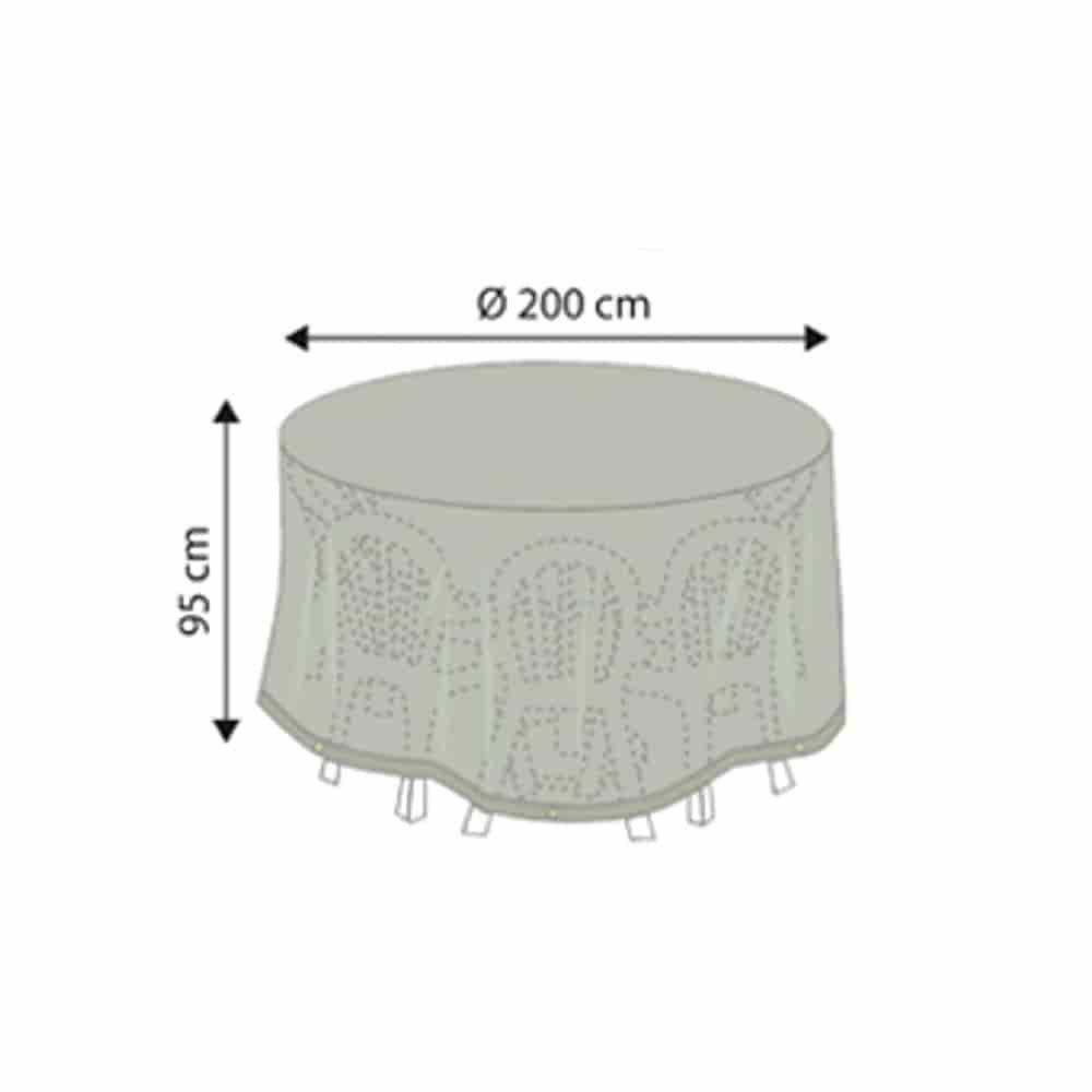 Protective Cover Deluxe Round Seating Group, approx. 200x95-0