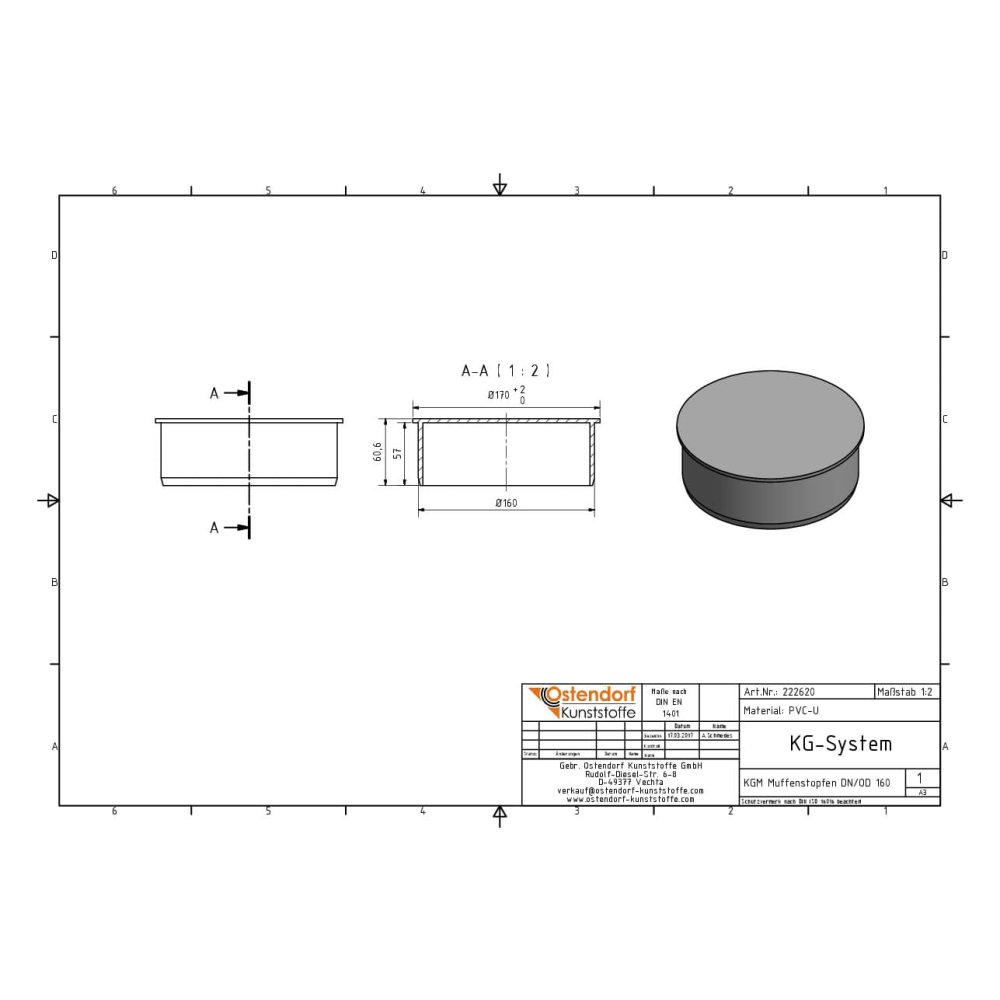 KGM Socket Plug DN/OD 160-1