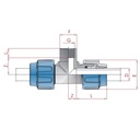 PP PE Pipe Fitting T-Piece 20 x 3/4" IG x 20-0