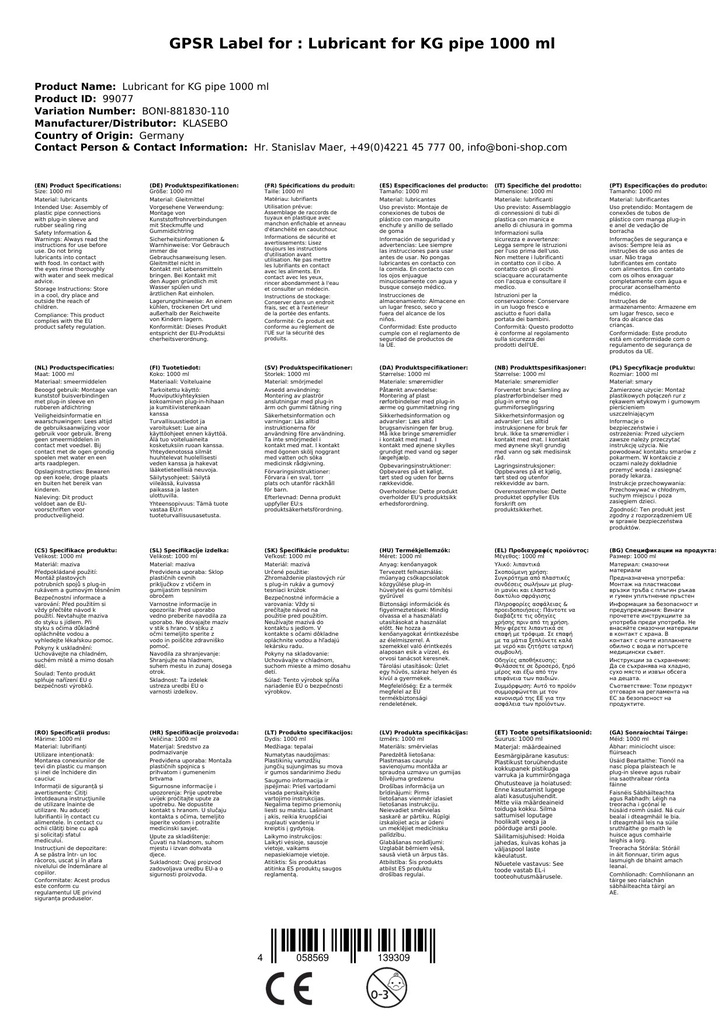 Lubricant for KG Pipe 1000 ml-0