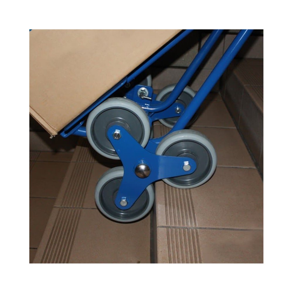 Aluminum Stair Truck 200 kg with 2 Three-Spoke Wheel Stars Thermoplastic Rubber 620 x 625 x 1310 mm-0