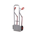 Aluminum Stacking Trolley 200 kg with Folding Shovel Sliding Skids Solid Rubber Tires 550 x 640 x 1300 mm-0