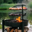 Multifunctional Fire Bowl "MONTANA X" + Grill Grate - made of Natural Steel-2