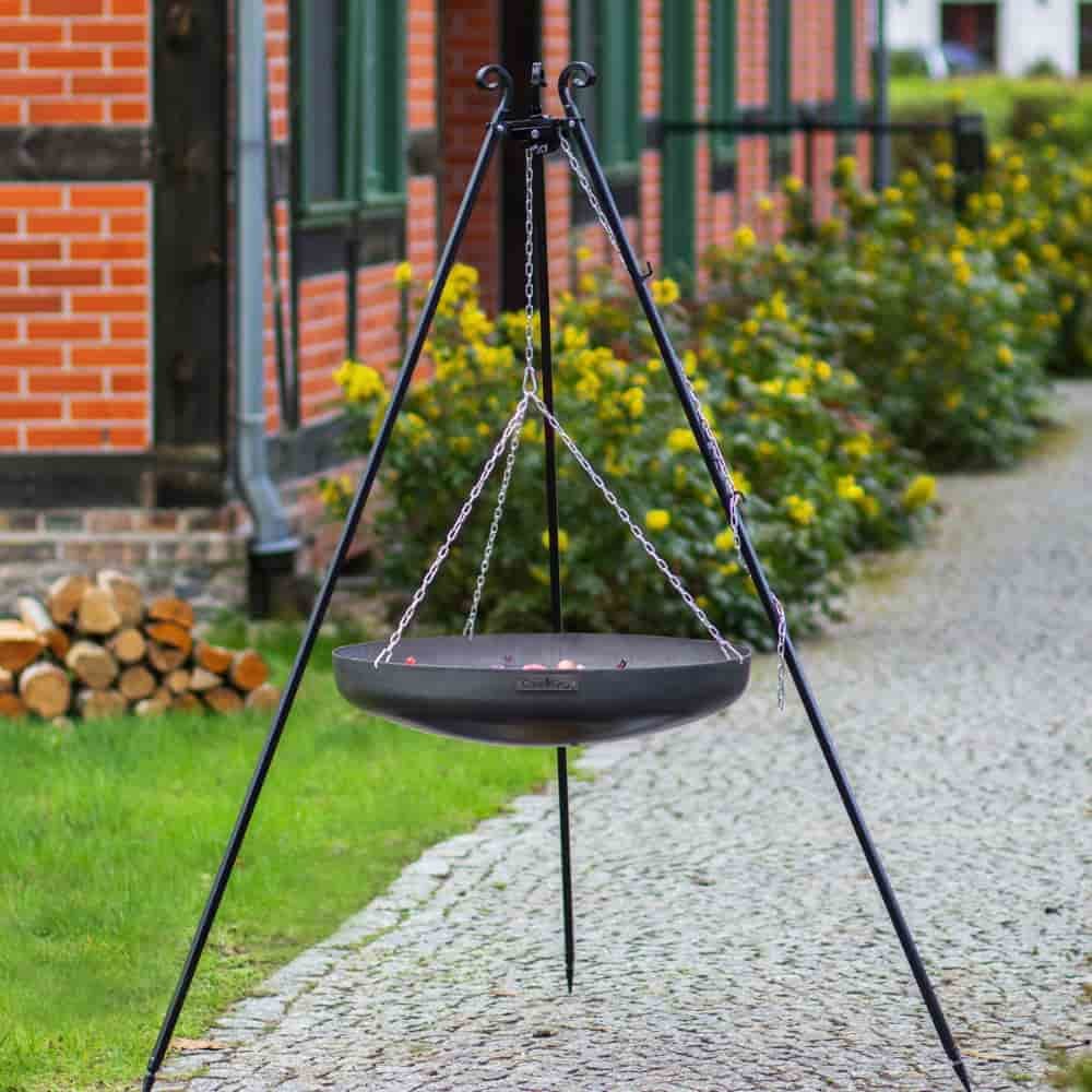 Wok on Tripod from Natural Steel 180 cm - 70 cm Diameter-0