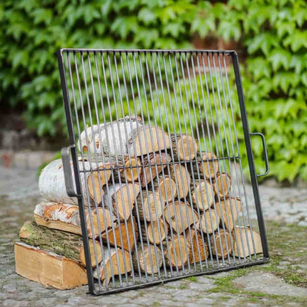 Grill Grate Made of Natural Steel 58 x 58 cm for Fire Bowl 80 cm-0