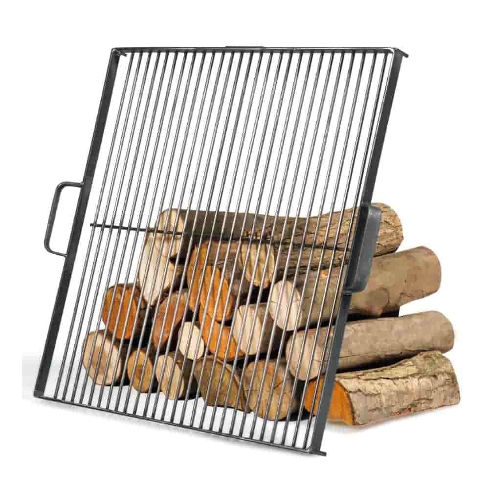 Grill Grate Made of Natural Steel 58 x 58 cm for Fire Bowl 80 cm-1