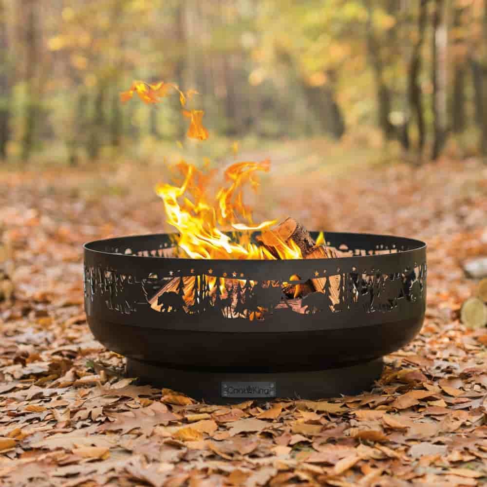 Fire Bowl "FOREST" 80 cm - made of natural steel-1