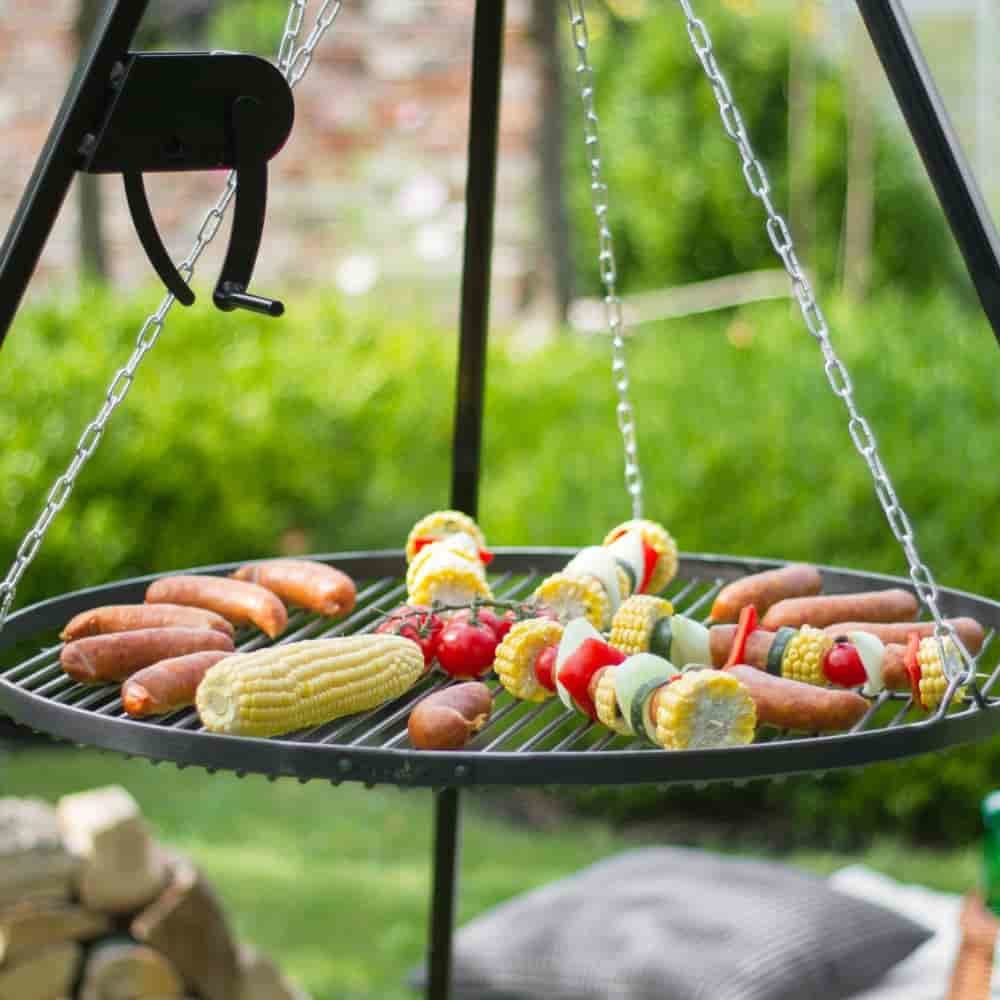 Swing Grill 180 cm + Stainless Steel Grill Grate 50 cm + Crank-1