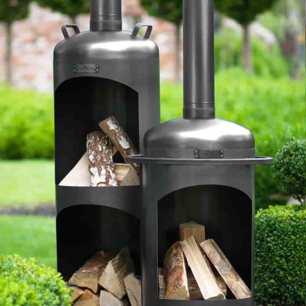 Garden Fireplace "FARO" - made of Natural Steel-1