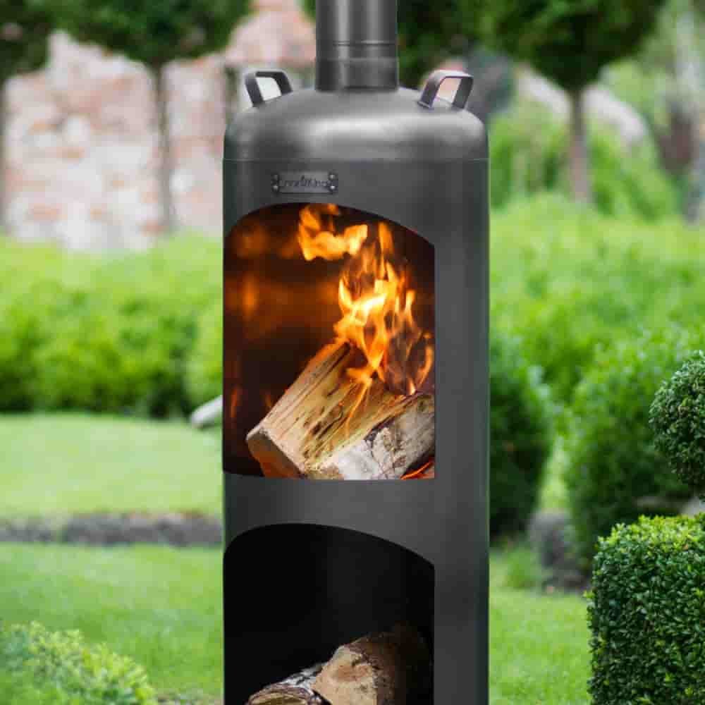 Garden Fireplace "FARO" - made of Natural Steel-2