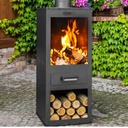 Garden Fireplace "ROSA" - made of Natural Steel-0