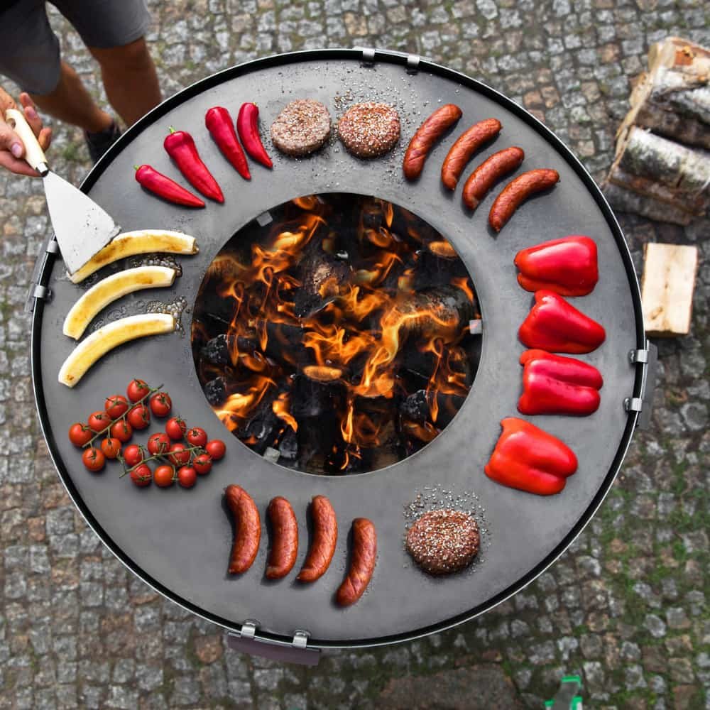 Grill Plate made of Natural Steel for Fire Bowl 82 cm-0