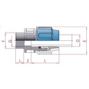 PP PE Pipe Fitting Coupling 25 x 1/2" IG-0