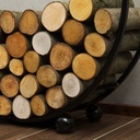 Firewood Rack "DAISY" 80 cm - made of natural steel-2