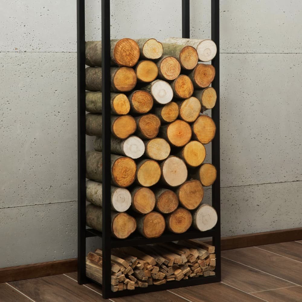 Firewood Rack "ATOS" 150 x 50 x 20 cm - made of natural steel-1