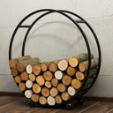 Firewood Rack "DAISY" 100 cm - made of Natural Steel-0