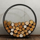 Firewood Rack "DAISY" 100 cm - made of Natural Steel-1