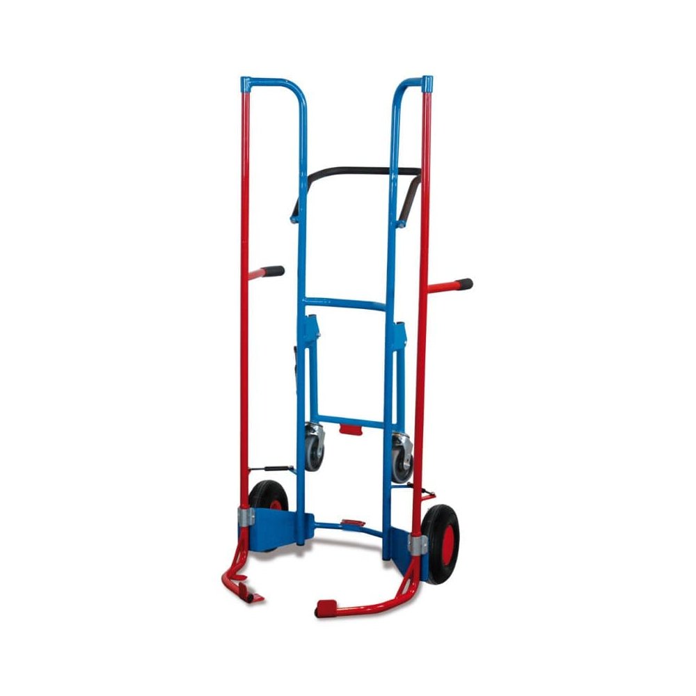 Tire Cart with Support Wheel 200 kg Load Capacity Solid Rubber Tires-0