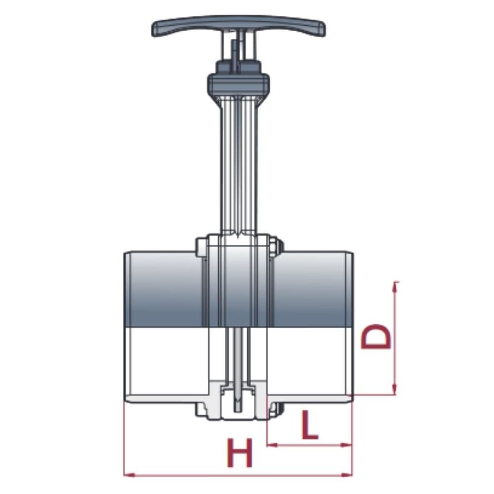 Slide Valve 90 x 90 Adhesive Socket on Both Sides-0