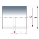 PVC-U Adhesive Socket 40 mm PN16-0