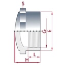 PVC-U Kappe IG 1/2" PN10-0