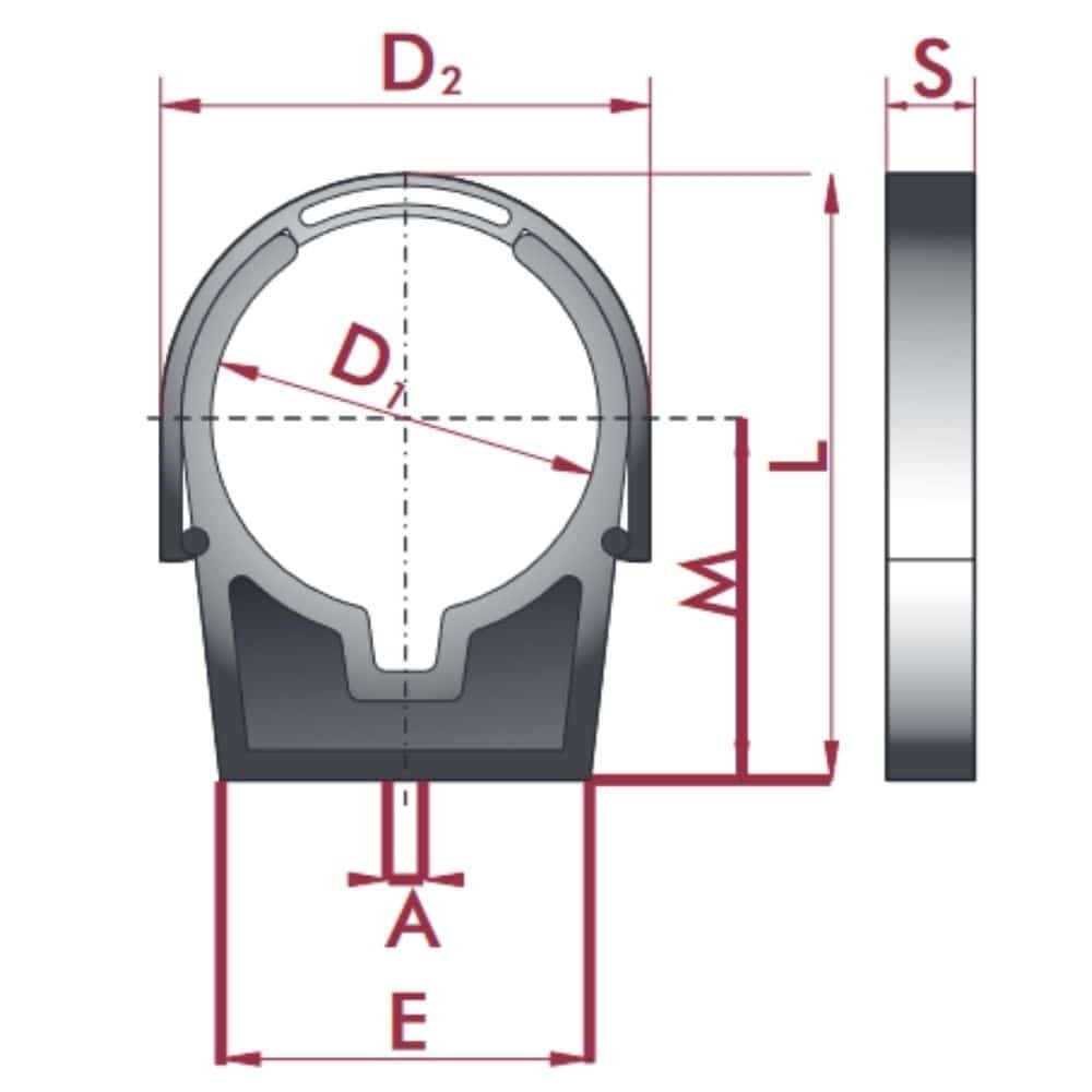 PVC-U Pipe Clamp with Bracket 63 mm-0