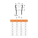 HTsafeS Siphon connection piece to metal and plastic DN/OD 40/40-1