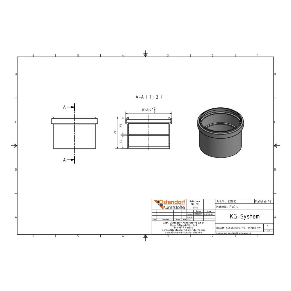 KGAM Socket DN/OD 125-2