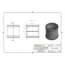 KGMM Double Socket with Rib DN/OD 160-1