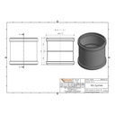 KGMM Double Socket with Rib DN/OD 200-1