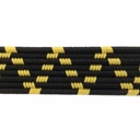 Flat elastic band with 2 extra strong double hooks 60 cm Yellow/black-0