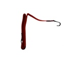 Flat elastic band with 2 extra strong double hooks 150 cm Red-1