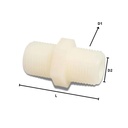 Hose Connector Plastic Double Nipple 3/4"-0