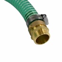 1"/25mm Suction + Pressure Hose with Strainer, Check Valve + 1" Male Double Nipple 10m-1