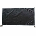 Construction Fence Tarp 160g/m² Black PE 1.76m x 3.41m