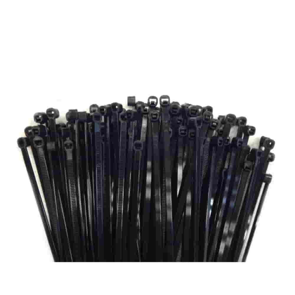 100 Cable Ties 200x2, 5mm Black (UV Stabilized) PA6.6